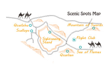 Zhangye Scenic Spots Map